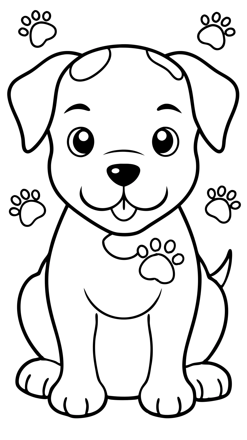 Puppy lindo para colorear para perros